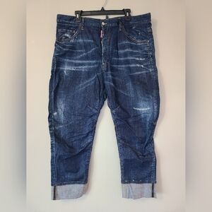 DSQUARED2 🇨🇦 Combat Jean with fixed hem and side boning - Fits 40" Waist, Blue